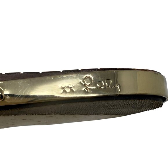 Lilly Pulitzer Pier Metallic Gold Leather Gladiator Tie Up Tassel Sandals Sz 7M - Picture 5 of 8